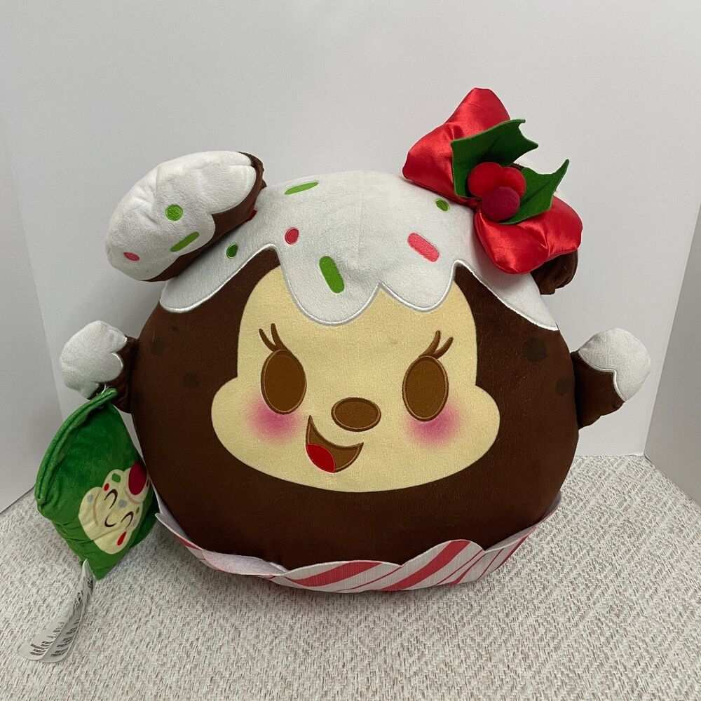 Disney Munchlings Minnie Mouse Holiday Toffee Pudding 15" Plush Christmas